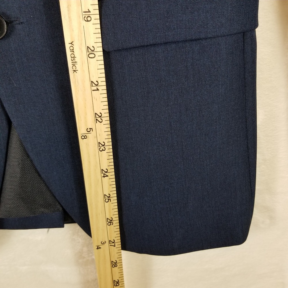 Zara Man Navy Blue Two Button Blazer Jacket AW16 Suits Collection Mens Size 36 - Picture 6 of 8